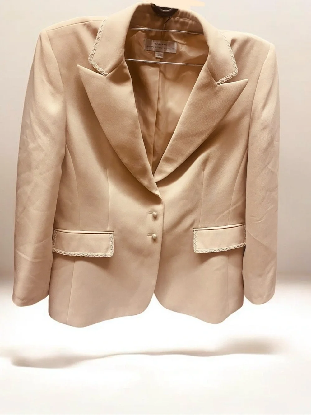 TAHARI Classic Women's Cream Blazer Jacket 12 - Picture 1 of 6
